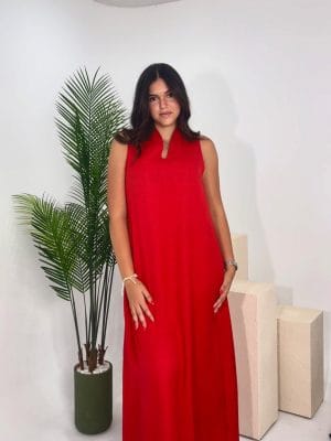ROBE MAXI EN LIN